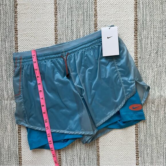 Nike Icon Clash Tempo Luxe Blue Running Shorts Women’s Small - Picture 3 of 11